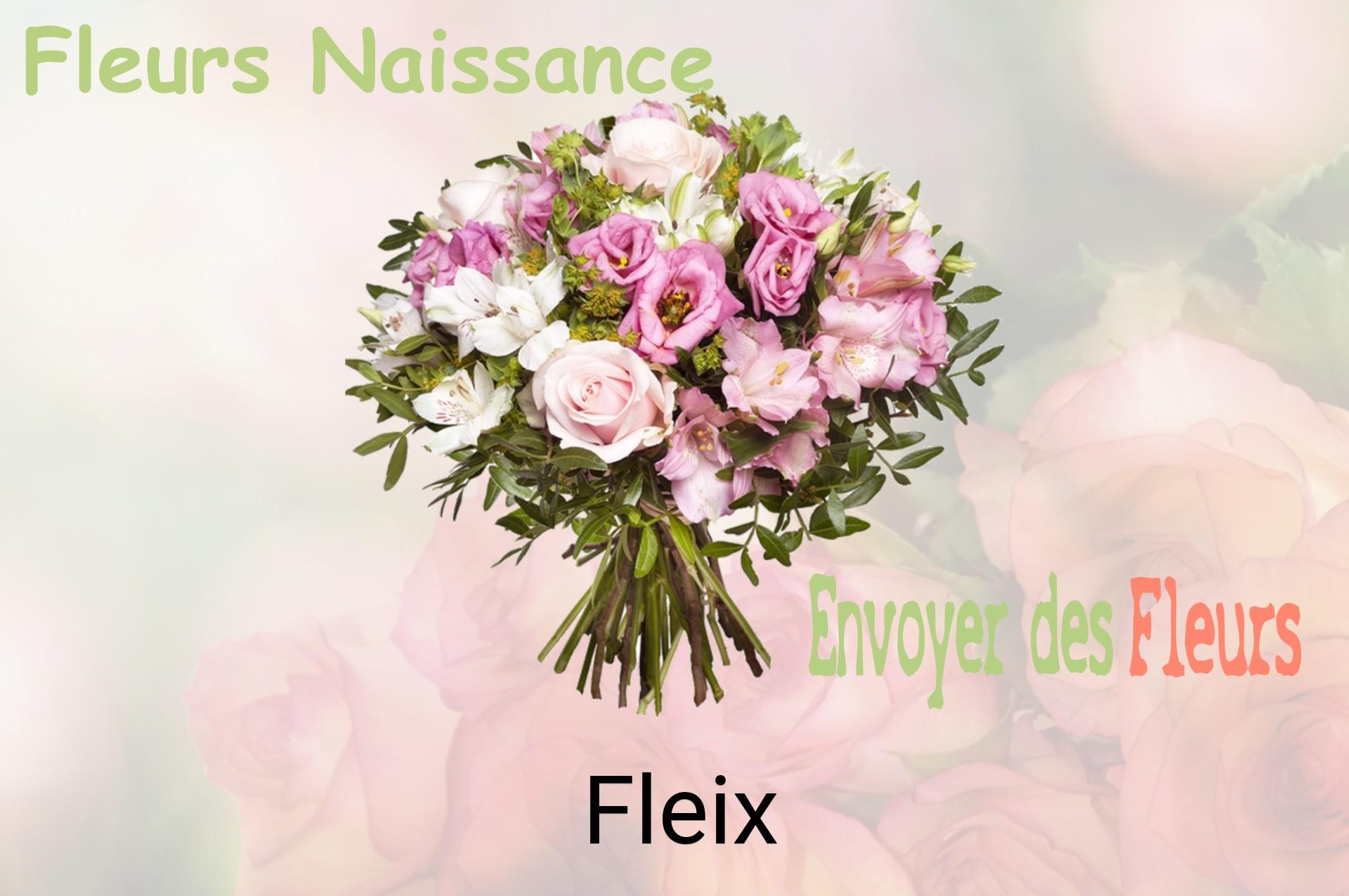 Bouquet de fleurs de naissance livré à Fleix